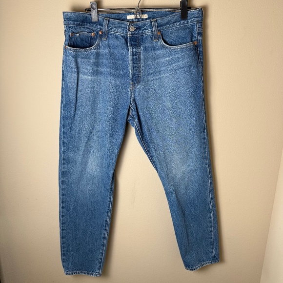 Levis Premium Wedgie Icon Fit Ankle Jeans Womens 32 Athens Shut It Medium Denim - Picture 1 of 9
